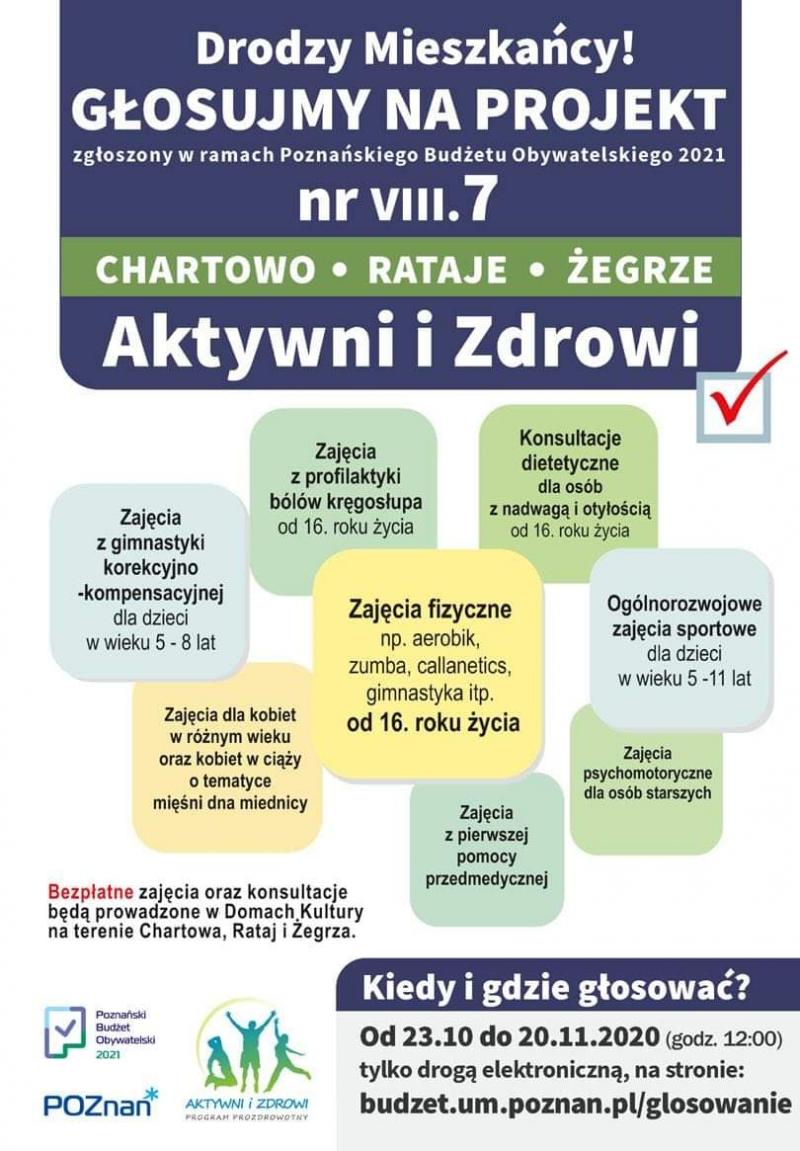 Zagłosuj  Poznańskim Budżecie Obywatelskim 2021